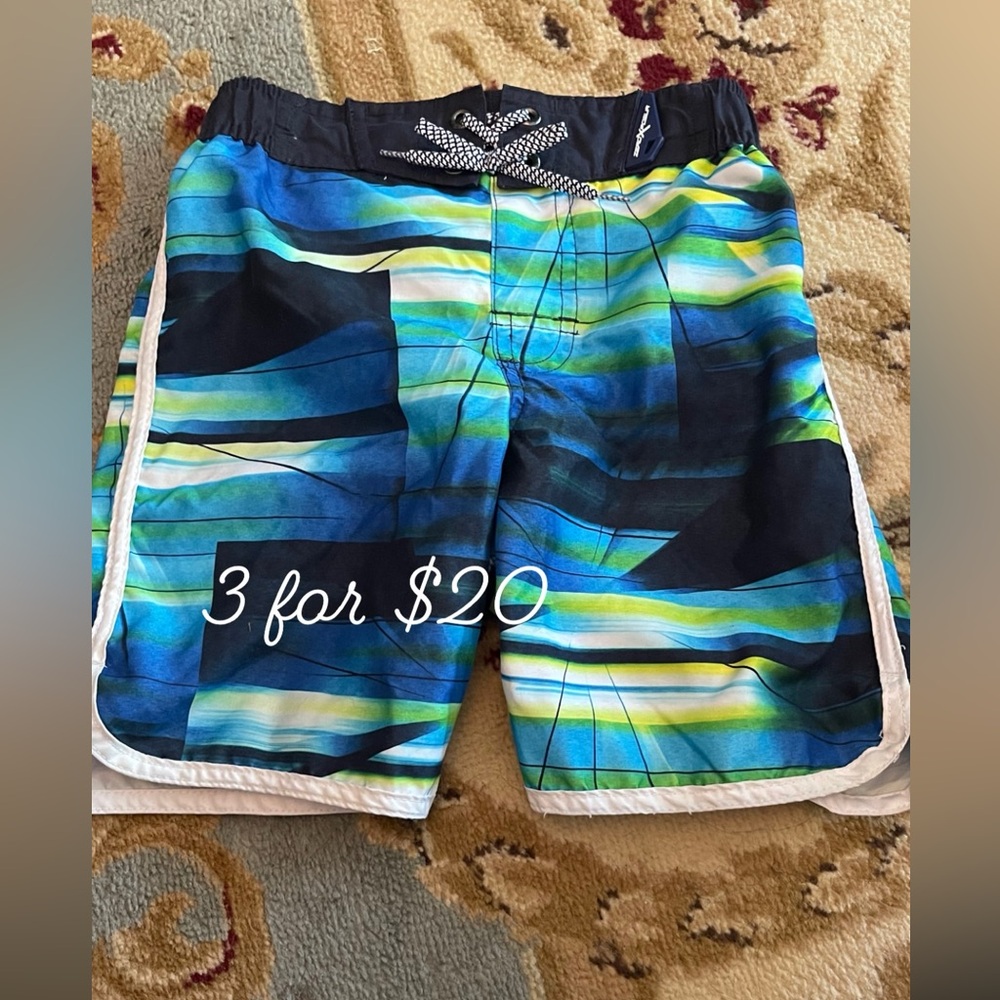 Zero XPosur boys swim trunks S-4 Blue and green  3itemsfor$20